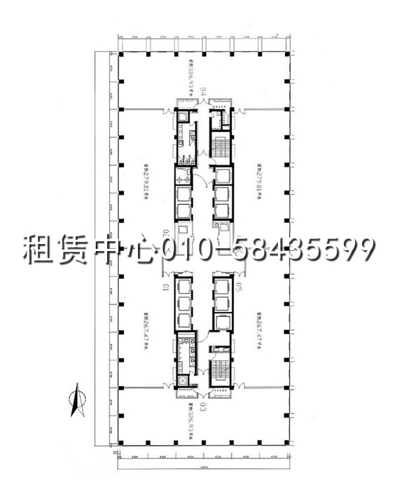 建外SOHOA、B座平面图